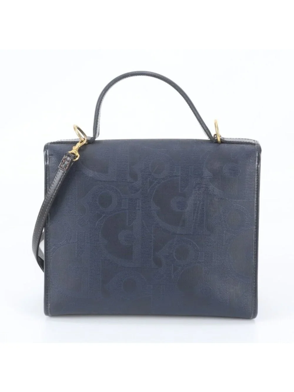Dior Vintage Trotter Leather 2-Way Shoulder Bag Crossbody